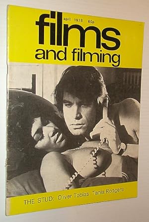 Bild des Verkufers fr Films and Filming Magazine, April 1978 - Cover Photos of Oliver Tobias and Tania Rogers in 'The Stud' zum Verkauf von RareNonFiction, IOBA