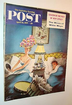 Seller image for The Saturday Evening Post, April 13, 1957 - The Woes of Willie Mays / Governor Meyner of New Jersey for sale by RareNonFiction, IOBA