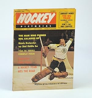 Imagen del vendedor de Hockey Pictorial Magazine, January (Jan.) 1967, Vol. 12, No. 4 - Action Cover Photo of Gerry Cheevers Without Mask a la venta por RareNonFiction, IOBA