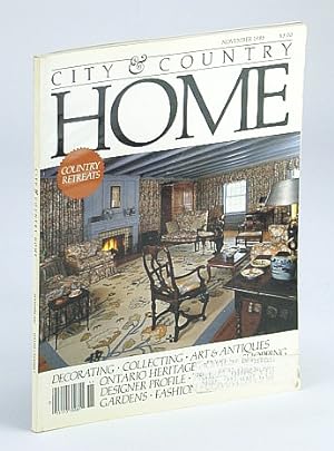 Imagen del vendedor de City and Country Home Magazine, November (Nov.) 1985 - Country Retreats / Architect Jack Diamond / Susan Watson's Rooftop Grove a la venta por RareNonFiction, IOBA