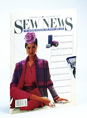 Bild des Verkufers fr Sew News Magazine - The Fashion Magazine for People Who Sew, November [Nov.] 1988 zum Verkauf von RareNonFiction, IOBA