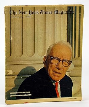 Image du vendeur pour The New York Times Magazine, January (Jan.) 29, 1967 - The Electric Car / Cover Photo of Vermont Senator George Aiken mis en vente par RareNonFiction, IOBA