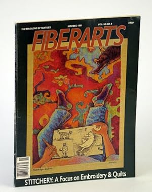 Imagen del vendedor de Fiberarts Magazine, November / December (Nov. / Dec.) 1991, Vol. 18, No. 3 - Stitchery a la venta por RareNonFiction, IOBA