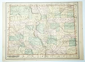 1889 Color Map of the State of Colorado