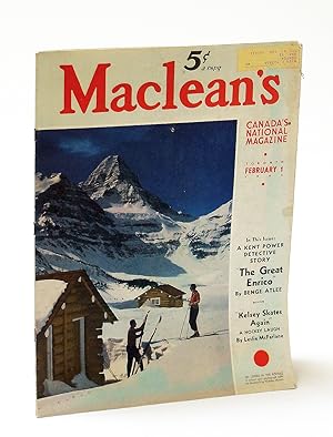 Bild des Verkufers fr Maclean's, Canada's National Magazine, February (Feb.) 1, 1941, Vol. 54, No. 3 - This is Kingston, Ontario zum Verkauf von RareNonFiction, IOBA