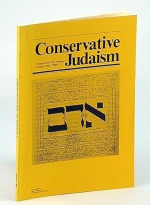 Bild des Verkufers fr Conservative Judaism, Volume XXXVIII, Number 4, Summer 1986 zum Verkauf von RareNonFiction, IOBA