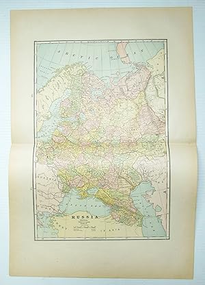 1889 Color Map of The Turkish Empire in Europe and Asia, Greece, Roumania, Etc.
