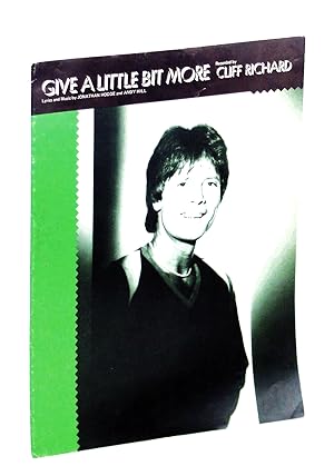 Imagen del vendedor de Give a Little Bit More - Recorded By Cliff Richard: Sheet Music for Voice and Piano with Guitar Chords a la venta por RareNonFiction, IOBA