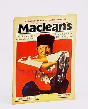 Bild des Verkufers fr Maclean's, Canada's National Magazine, September (Sept.) 1974 - Bobby Hull Cover Photo zum Verkauf von RareNonFiction, IOBA
