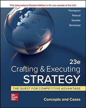 Seller image for ISE Crafting amp/ Executing Strategy: The Quest for Competitive Advantage: Concepts for sale by Imosver