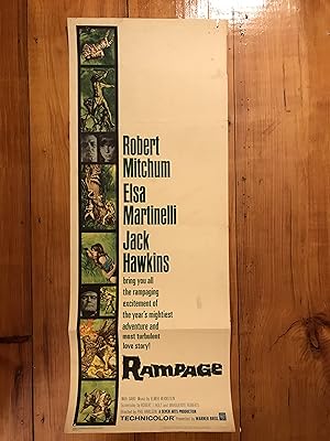 Image du vendeur pour Rampage Insert 1963 Robert Mitchum, Elsa Martinelli mis en vente par AcornBooksNH