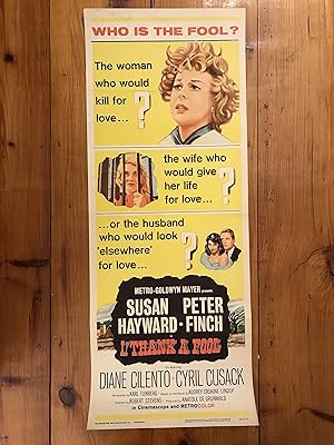 Seller image for I Thank a Fool Insert 1962 Susan Hayward, Peter Finch for sale by AcornBooksNH