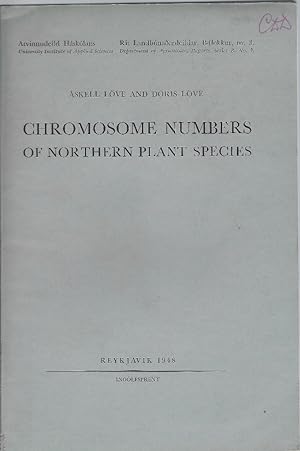 Image du vendeur pour Chromosome Numbers of Northern Plant Species [C.D. Darlington's copy] mis en vente par Mike Park Ltd