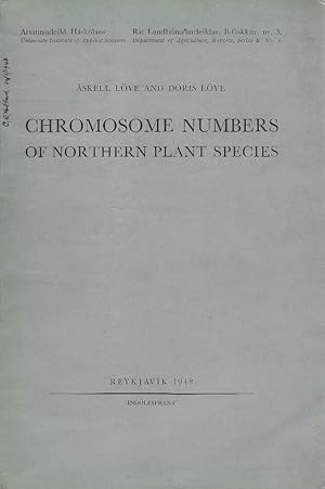 Image du vendeur pour Chromosome Numbers of Northern Plant Species [C.E. Hubbard's copy] mis en vente par Mike Park Ltd