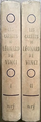 Les carnets de Léonard de Vinci. Complet en deux volumes. Cartonnages Bonet