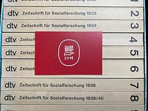 Zeitschrift für Sozialforschung. Hrsg. von Max Horkheimer. Mit einer Einl. von Alfred Schmidt.