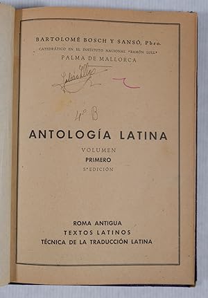 Seller image for Antologa latina for sale by Antigedades Argar