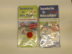 2x Tourenkarten für Motorradfahrer 2006/ 2007: 1. Deutschland Süd/ Alpenländer + 2. Deutschland N...