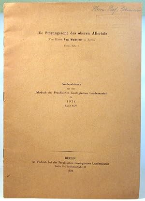 Die Störungszone des oberen Allertals. Sonderdruck aus dem Jahrbuch der Preußischen Geologischen ...