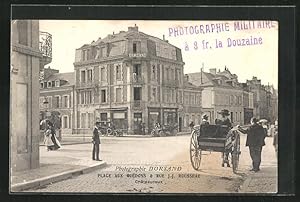 Carte postale Chateauroux, Place Aux Guedons, Rue J.-J. Rousseau