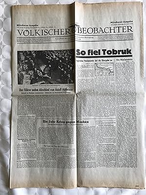 Volkischer Beobachter. Munchener Ausgabe Montag 22 Juni 1942. No.173.