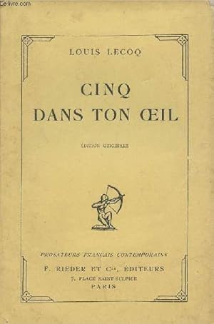 Image du vendeur pour Cinq dans ton oeil - (Edition originale) mis en vente par Le-Livre