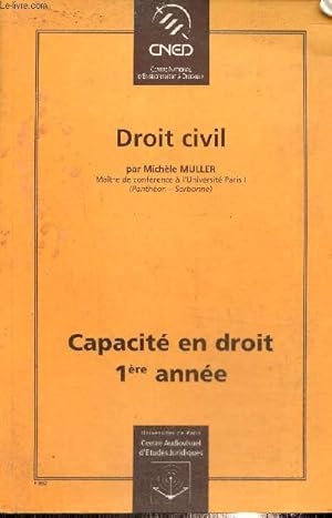 Bild des Verkufers fr Droit civil : Capacit en droit 1re anne zum Verkauf von Le-Livre