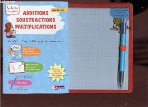 Image du vendeur pour Additions soustractions multiplications - Ds 6 ans - Fascicule + ardoise + stylo. mis en vente par Le-Livre
