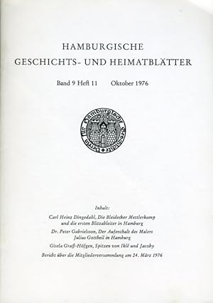 Hamburgische Geschichts- und Heimatblätter. Band 9. Heft 11. Oktober 1976.