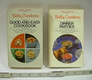 Seller image for Betty Crocker's Good and Easy Cookbook : 1975 Special Edition, 650 tested recipes ; Betty Crocker's Dinner Parties 200 tested recipes for entertaining (Round Pie Cover with stew Pot, Casserole, Snack Tray, hor dourves) for sale by GREAT PACIFIC BOOKS