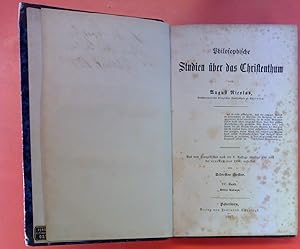 Bild des Verkufers fr Philosophische Studien ber das Christentum. IV. BAND. Dritte Auflage. zum Verkauf von biblion2