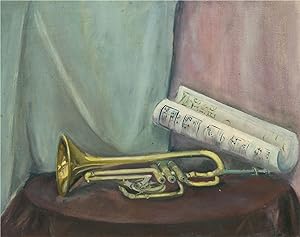 Seller image for Marion Lewin (1922-1979) - 1961 Oil, Trumpet for sale by Sulis Fine Art
