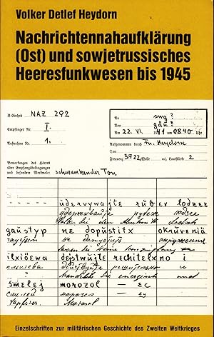 Nachrichtennahaufklärung (Ost) und sowjetisches Heeresfunkwesen bis 1945