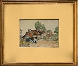 C. W. - 1913 Watercolour, The Farmhouse