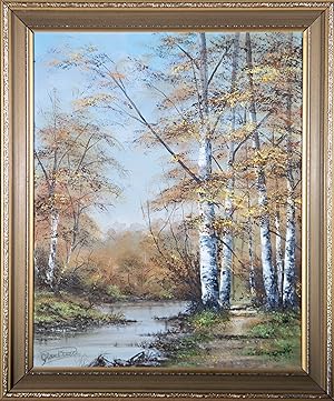 Seller image for Alan Preece - 20th Century Oil, Autumn Tall Trees for sale by Sulis Fine Art