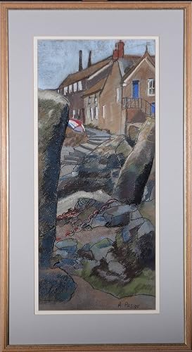 Anne Pascoe - Contemporary Pastel, Up the Steps, Mousehole, Cornwall