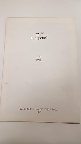 Bild des Verkufers fr Y. a. r. penck A Paris zum Verkauf von Cambridge Rare Books