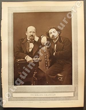 Bild des Verkufers fr Portrait photographique de ERCKMANN-CHATRIAN, clich de Pierre Petit. zum Verkauf von Bouquinerie Aurore (SLAM-ILAB)