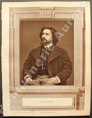 Imagen del vendedor de Portrait photographique de Alphonse Daudet, clich de Carjat. a la venta por Bouquinerie Aurore (SLAM-ILAB)