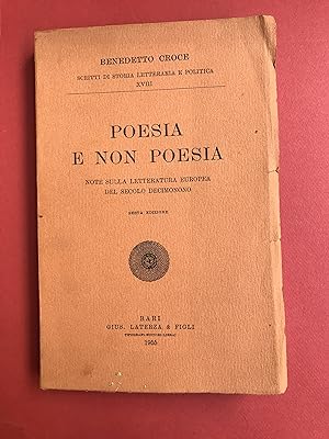 Poesia e non poesia. Note sulla letteratura europea del secolo decimonono. Sesta edizione