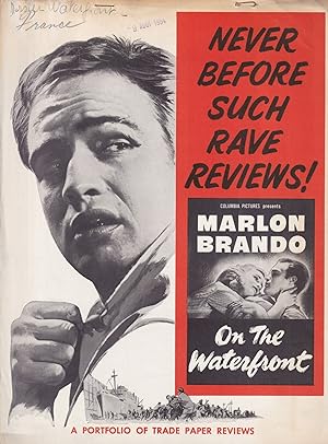 On the Waterfront (Original press kit for the 1954 film, with photographs)