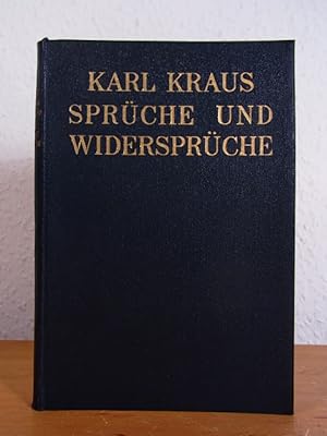 Bild des Verkufers fr Sprche und Widersprche zum Verkauf von Antiquariat Weber