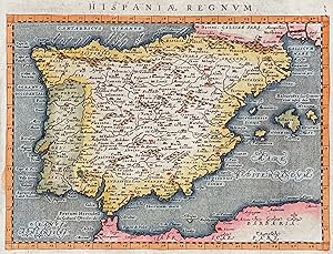 Image du vendeur pour Map of Spain & Portugal mis en vente par Trillium Antique Prints & Rare Books