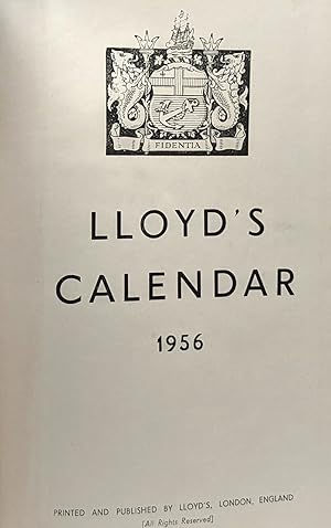 Seller image for Lloyd's calendar 1956 for sale by crealivres