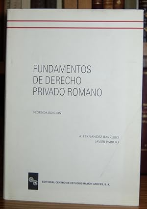 Imagen del vendedor de FUNDAMENTOS DE DERECHO PRIVADO ROMANO a la venta por Fbula Libros (Librera Jimnez-Bravo)