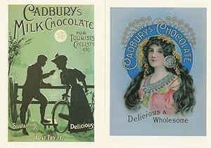 Cadburys Milk Chocolate Bicycle 2x Advertising Poster Postcard s