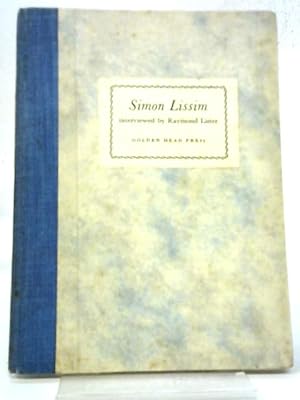 Imagen del vendedor de Simon Lissim Interviewed a la venta por World of Rare Books