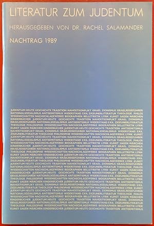Bild des Verkufers fr Literatur zum Judentum - Nachtrag 1989 zum Verkauf von biblion2