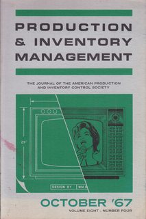 Imagen del vendedor de Production and Inventory Management: The Journal of the American Production and Inventory Control Society, Volume 8 Number 4, October 1967 a la venta por Never Too Many Books