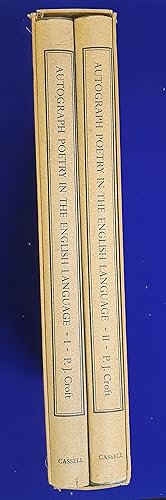 Imagen del vendedor de Autograph Poetry in the English Language : Facsimiles of Original Manuscripts from the Fourteenth to the Twentieth Century. [ 2 vols, complete set ] a la venta por Wykeham Books